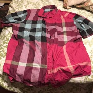 Burberry thornaby check short sleeve button down